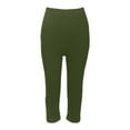 thumbnail image 6 of Capri Leggings for Women Summer Casual Elastic High Waisted Mesh Patchwork Workout Yoga Cropped Capris Pants, 6 of 10