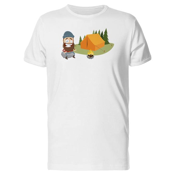 Camping Outdoor Cartoon Tee Men's -Image by Shutterstock