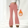 thumbnail image 6 of Sherpa Lined Leggings Women Tummy Control Stretch Soft Yoga Pants High Waisted Casual Pants Winter Thick Warm Tights Pink XXL, 6 of 7