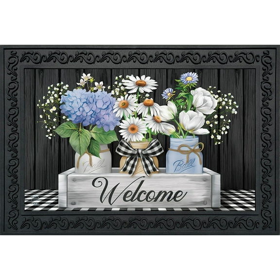 Briarwood Lane Crated Mason Jars Spring Doormat