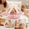 thumbnail image 7 of Dalxymotic Christmas Gift Basket, Cotton Rope Woven Storage Basket with Bow, Holiday Gift Giving Container, Christmas Decorations Indoor Outdoor for Home, Tabletop, Mantel, Shelf, 7 of 7