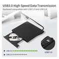 thumbnail image 4 of 2 IN1 USB3.0 External CD DVD Drive RW CD Writer Drive Burner  Optical Drives, 4 of 6