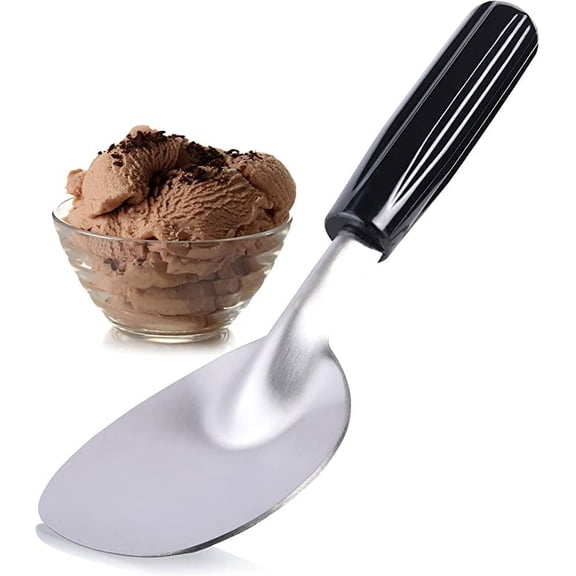 Ice Cream Spade - Stainless Steel Ice Cream Paddle for Hard or Creamy Ice Cream - Ice Cream Scoop with Comfortable Plastic Handle - Heavy Duty Strong, Durable Bend Proof Ice Cream Scooper
