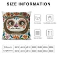 thumbnail image 5 of Creowell Throw Pillow Cover Sloth Cute Cartoon Animal Botanical Art Flower Nature Smile Summer Wild Square Pillow Case Cushion Cover for Home Car Decorative 20x20in, 5 of 5