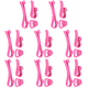 thumbnail image 1 of Juego de 3 ganchos de plástico multiusos para bolsas de mano Bogg (Rojo rosa), 1 of 6