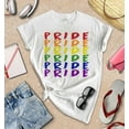 thumbnail image 3 of S4E Women's Pride Gay LGBTQ Rainbow T-Shirt XXX-Large White, 3 of 4