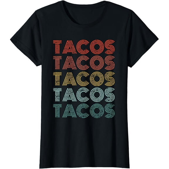Tacos Retro Tee Taco Vintage Tuesday Mexican Food T-Shirt