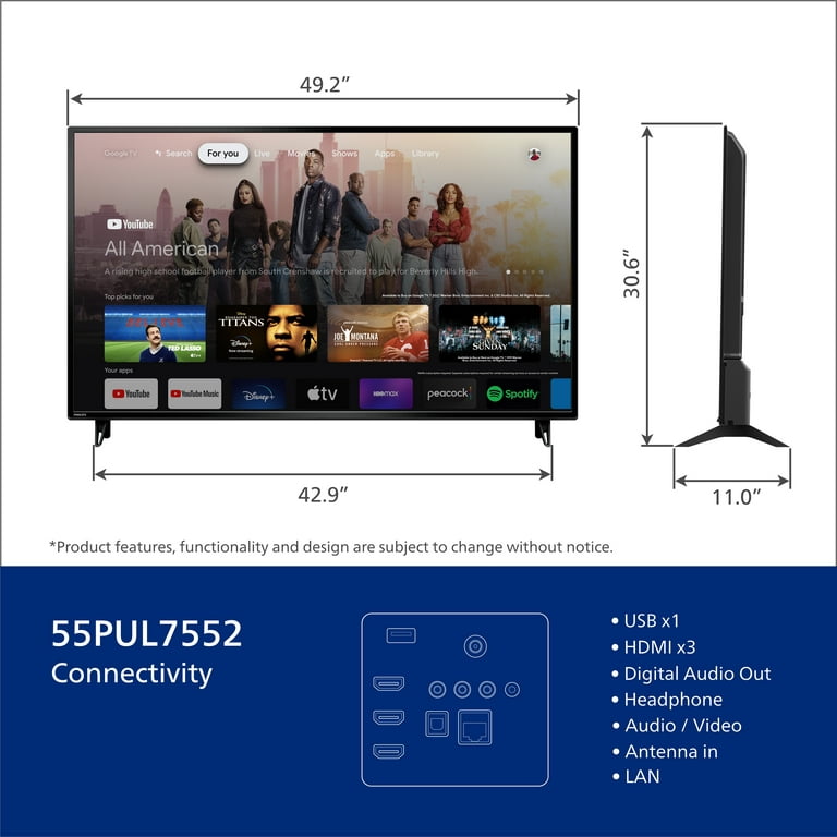 Philips 70PUS7555/12 Televisor 4K UHD de 177,8 cm (70) Smart TV - G