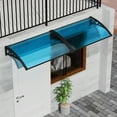thumbnail image 2 of Door Awnings Exterior, Awning for Door Entrance, 31.5x47 Inches Awnings for Doors, Window Awning Canopy Exterior with Plastic Steel Bracket, UV, Rain, Snow Protection Door Awning -Black, 2 of 10