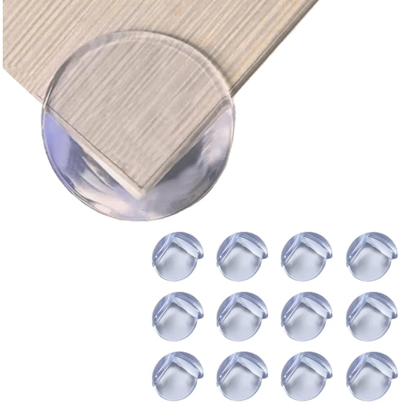 12-Pack Transparent Table Corner Protectors – Safety Bumpers for Sharp Edges – Baby Proofing Guards