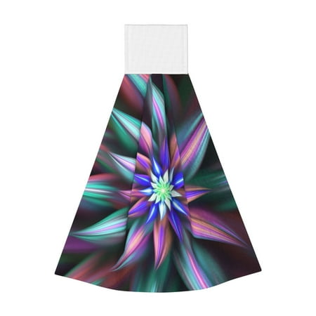 

Kdxio Colored Abstract Hand Towel with Loop Hanging Towel Absorbent Tie Towels for Kitchen Tea Bar Bathroom Decor