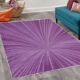 thumbnail image 2 of Abstract Art Decorative Rug, Vortex Design with Fireworks Celebration Inspired Concentric Stripes, Quality Carpet for Bedroom Dorm and Living Room, 6 Sizes, Violet Lilac, by Ambesonne, 2 of 4