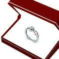 thumbnail image 7 of Dazzlingrock Collection 0.30 Carat (ctw) 10K Round Diamond Twisted Swirl Cluster Engagement Ring 1/3 CT, White Gold, Size 6, 7 of 7