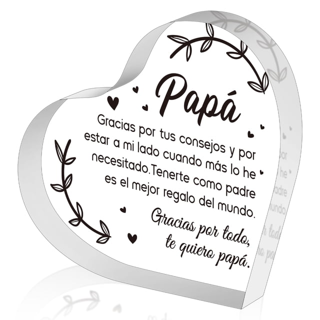 Placa acrílica Yopyame Heart pisapapeles 9,7 x 11 cm