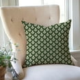 thumbnail image 6 of Block Print Throw Pillow Covers 18x18 Inch Set of 2 Vintage Green Floral Farmhouse Boho Outdoor Spring Christmas Decorations Decorative Throw Pillow Case for Home Bed Living Room Couch Decor, 6 of 6