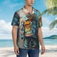 thumbnail image 3 of Balery Whimsical Goat Artist Camisas hawaianas de manga corta para hombre, camisas playeras de corte holgado, camisas de vacaciones con botones,Large, 3 of 7