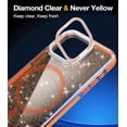 thumbnail image 4 of for iPhone 16 Pro Max Glitter Clear Case with Camera Lens Stand, Cute Sparkly Shiny Bling Case [Compatible with MagSafe] [Anti-Yellowing] for iPhone 16 Pro Max. XC-Crystal White, 4 of 9