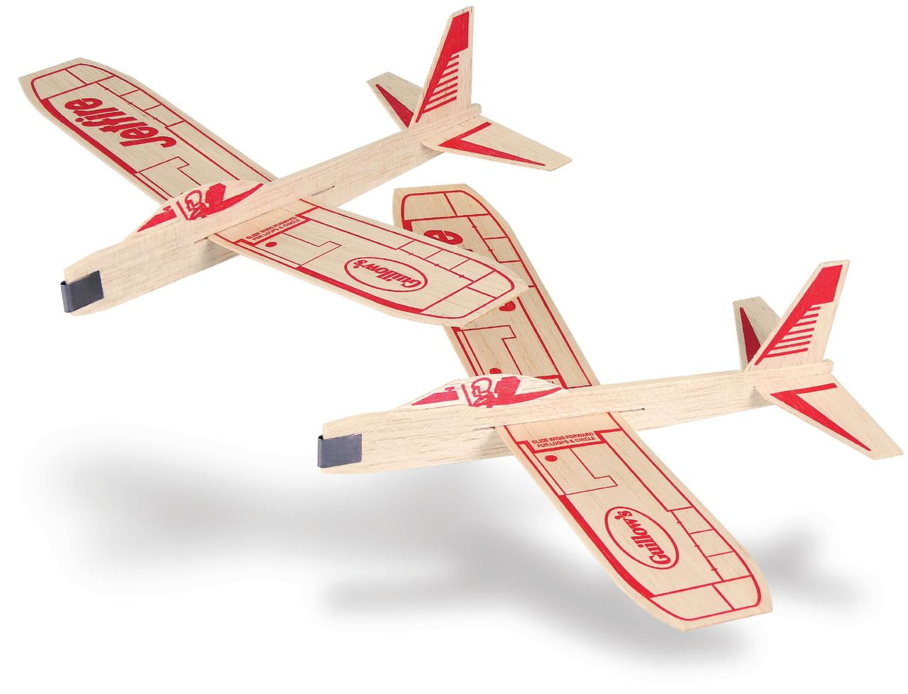 Balsa Wood Jetfire Single Glider Easy Build Airplane Party Favor NEW G30 