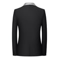 thumbnail image 5 of Mens Blazers Slim Fit Business Casual Men Suit Sport Coat with Contrast Inner One Button Travel Blazer Lightweight Dress Suit Jacket Size 3XL Silver, 5 of 9