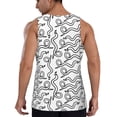 thumbnail image 3 of Easygdp Hand Drawn Snake Men's Tank Top, Sleeveless Muscle T Shirts, Breathable, Quick-Dry, Loose for Gym, Running, Fitness - 3X-Large, 3 of 9
