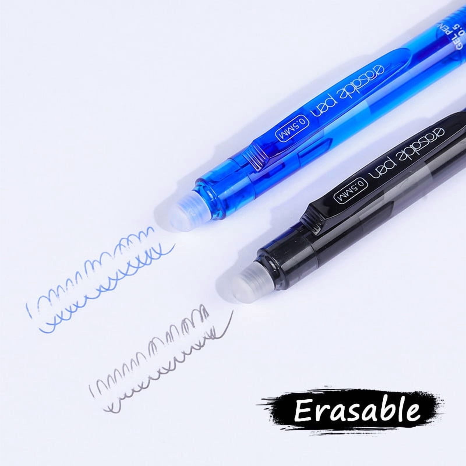 Aozora 24-Pack Erasable Gel Pens - 0.7mm Fine Point Click Retractable, Black & Blue Ink - View #6
