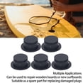 thumbnail image 4 of Surfboard Cup Plug, Black 5pcs Sturdy Structure Plastic Surf Leash Plug Sufficient Space  For Repairing For Longboard, 4 of 8