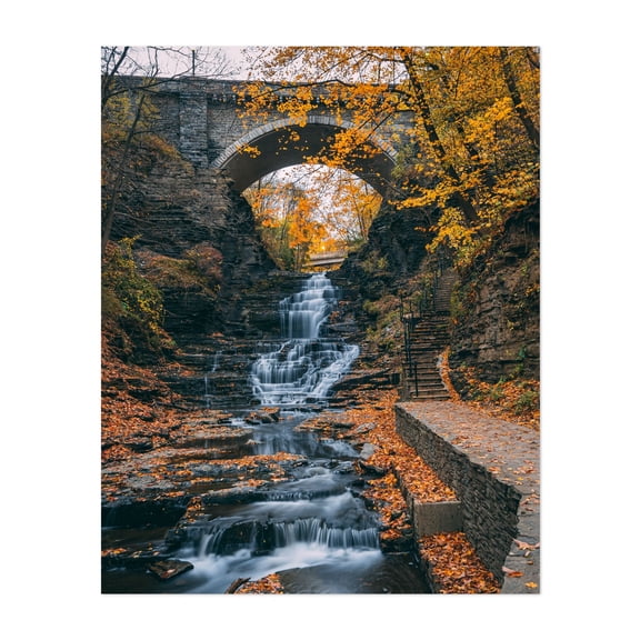 Cascadilla Gorge - Ithaca New York Photography Unframed Wall Art Print 5 x 7 inches