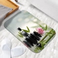 thumbnail image 6 of 1pc Zen Stones with Pink Lotus Absorbent Non-Slip Bathroom Thickened Flannel Rug Decor,Soft,Quick Drying,Suitable For Indoor/outdoor Use,Bathrooms,Bedrooms,Kitchens,Terrace,Laundry Rooms,16"x24", 6 of 9