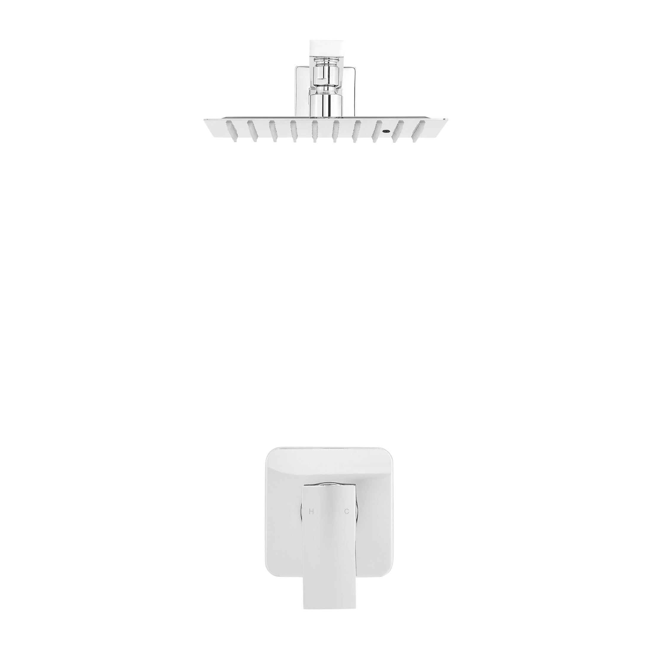Concorde Single-Handle 1 Spray 8" Wall Mounted Fixed Shower Head in Chrome (Valve Included)