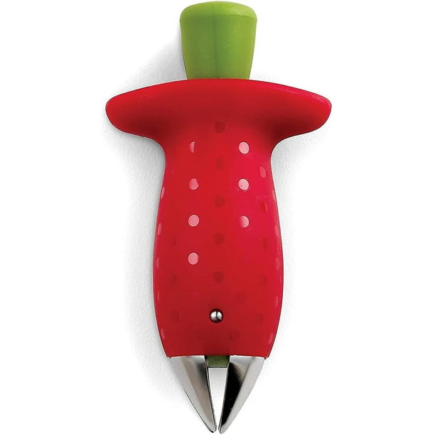 Juego de descorazonador de fresas, descorazonador de tallos y cortador de fresas, compatible con bayas, hojas, descorazonador, cortador de frutas, tomates y utensilios de cocina.