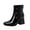 Black, variant on Wyzesi Platform Mini Boots for Women Ladies Fashion Colorblock Snake Print Square Toe Back Zip High Heel Booties Toddler Winter Boots