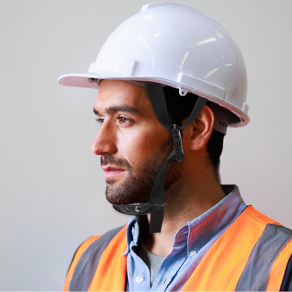 HEATSHAKING 2-Pack Universal Black Nylon Hard Hat Chin Strap for Secure Safety Fixation Construction Sites