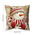 thumbnail image 3 of huayou Snowman Candy Cane Vintage Christmas Throw Pillow Cover 17.72×17.72in Soft Cushion Case for Sofa Couch Bedroom Living Room Farmhouse Holiday Decoration, 3 of 6