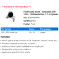 thumbnail image 2 of Front Engine Mount - Compatible with 2001 - 2005 Honda Civic 1.7L 4-Cylinder 2002 2003 2004, 2 of 2