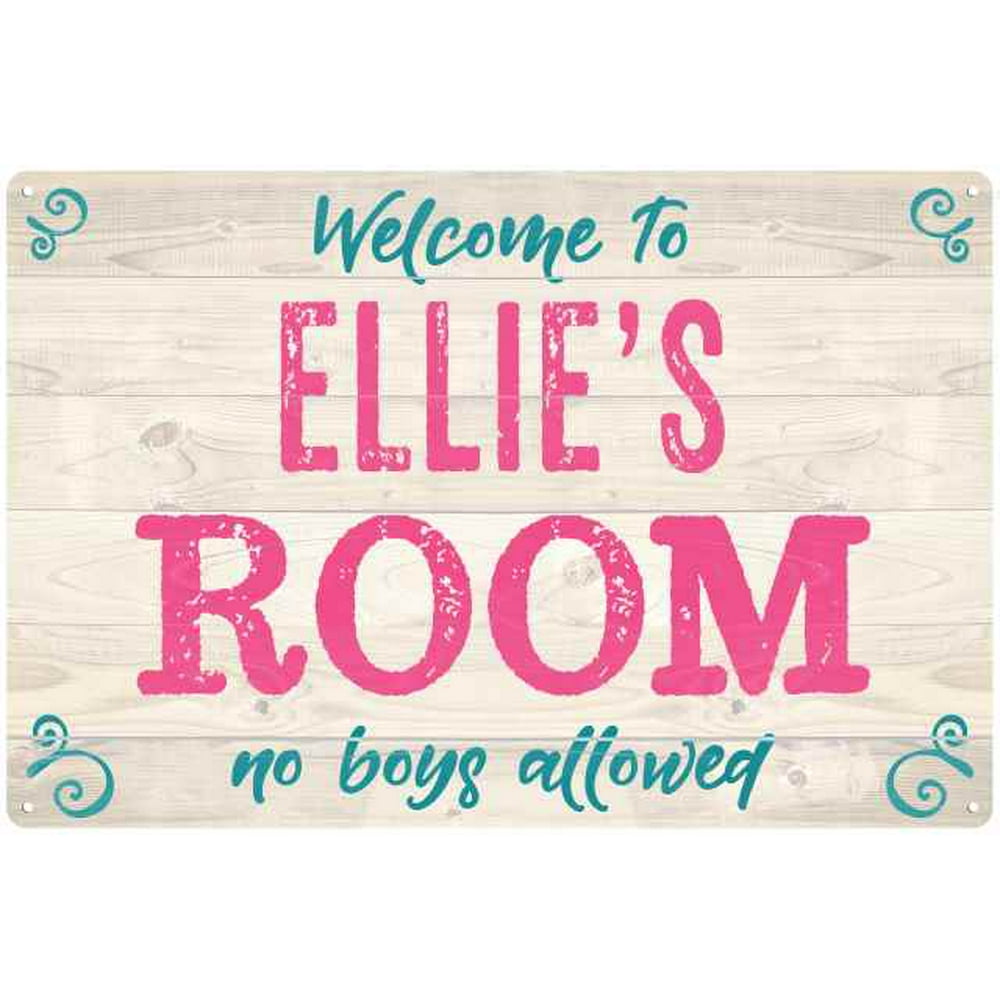 ELLIE'S Room Kids Bedroom Sign 8x12 Metal Sign 208120089044 Walmart