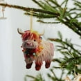 thumbnail image 4 of Cattle Christmas Tree Hanging Ornament Colorful Acrylic Festive Holiday Decorations For Your Home, 4 of 5