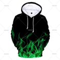 thumbnail image 3 of Sudadera con capucha con estampado 3D de llamas multicolores para hombre y mujer, sudadera con capucha de manga larga, ropa deportiva para exteriores, sudaderas de gran tamaño, 3 of 5