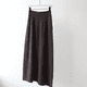 thumbnail image 3 of Falda ajustada de cintura alta para mujer, pantalones largos irregulares, falda cruzada de un solo paso de polar de invierno, 3 of 5