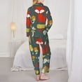 thumbnail image 6 of Wukai Cute Animal Forest Print Women's Pajama Set - Soft Long Sleeve Sleepwear for Comfort and Style-, 6 of 9