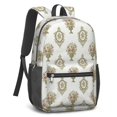 thumbnail image 2 of Pioneer Flower Floral Print Pattern 17" School Backpacks for Teens,Waterproof Oxford Fabric,S-Shape Padded Straps for School,Travel,Hiking,Camping, 2 of 5