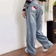 thumbnail image 4 of Pantalones vaqueros Harajuku Sanrios Y2K Hello Kitty Tendencia Anime Kawaii Kt Pantalones anchos sueltos para mujer Pantalones de calle Estudiante Casual Moda, 4 of 5