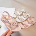 thumbnail image 5 of Rumantou Kids Summer Sandals Girls Dress Shoes Girls Sandals Cute Open Toe Breathable Summer Strappy Sandals for Girls(Toddler/Little Kid/Big Kid) for 12.5,Pink, 5 of 7