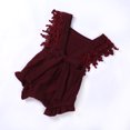 thumbnail image 1 of FOCUSNORM Infant New Born Girls Pure Romper with Ruffled Sleeves Big Bow, 1 of 1