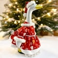 thumbnail image 4 of AZXY Christmas Porch Goose Outfit, 23" Holiday Party Costume Set for Porch Goose, Goose Clothes for Cement Goose, Goose Clothing for Goose Statue, Festive Winter Outdoor Decor for Yard Lawn Garden, 4 of 8