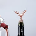 thumbnail image 2 of ReaNea Zinc Alloy Wine Stopper Deer Head Design Beverage Bottle Stoppers, 2 of 9