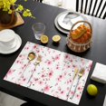 thumbnail image 4 of Pioneer Flower Floral Print Pattern Summer Placemats Table Placemats Set Of 4-Linen Kitchen Washable Placemats Table Mats 12x18 Inch Non-Slip Heat Resistant, 4 of 6