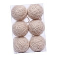 thumbnail image 1 of 6 bolas navideñas de espuma ligeras envueltas en hilo para decoración navideña, adornos para de para compromisos y aniversarios. Champán, 1 of 8