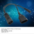 thumbnail image 2 of C14 to C7 EU4.0 Y Splitter Power Cable, Single IEC 320 C14 Male to C7 EU4.0 Female, 30cm, 2 of 4