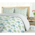 thumbnail image 4 of Ambesonne Floral Duvet Cover Sets, Art Rose Flowers and Leaves, 2-Queen, Green Slate Blue, 4 of 6