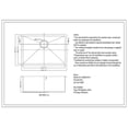 thumbnail image 2 of Dawn® Undermount Square Corner Single Bowl Sink, 2 of 2